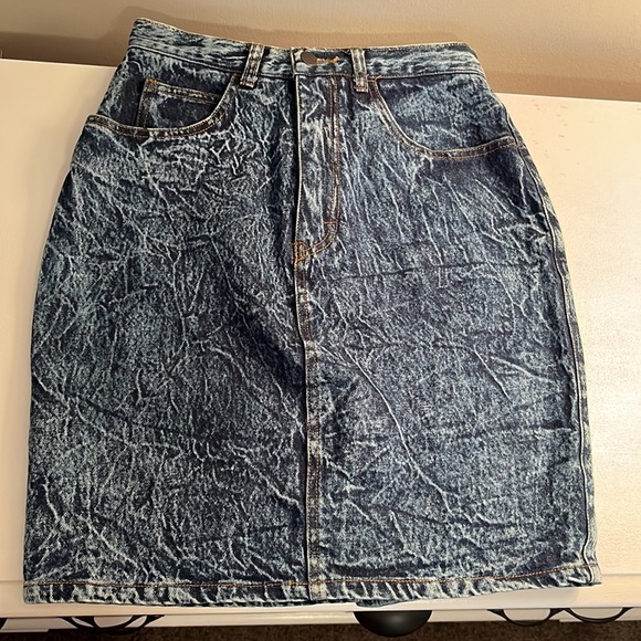 Vintage Denim Midi Skirt - Picture 3 of 6